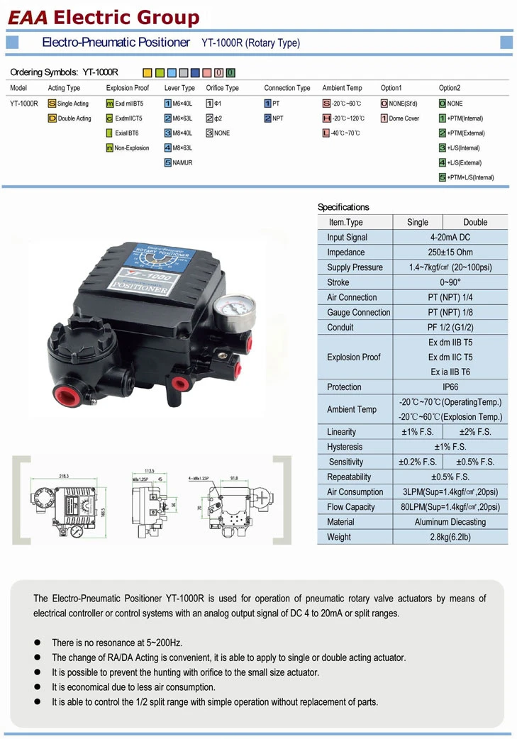 Supply Ytc Positioner Model Yt1000