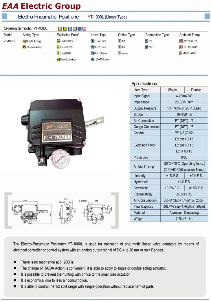 Supply Ytc Positioner Model Yt1000